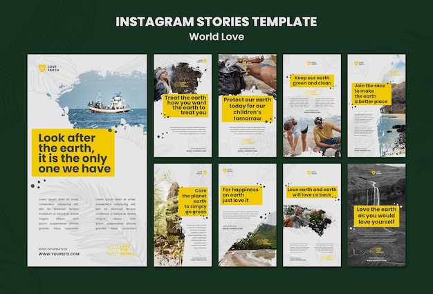 World love instagram stories template