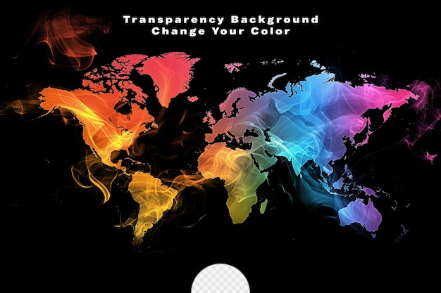 PSD world map with lgbt colors background