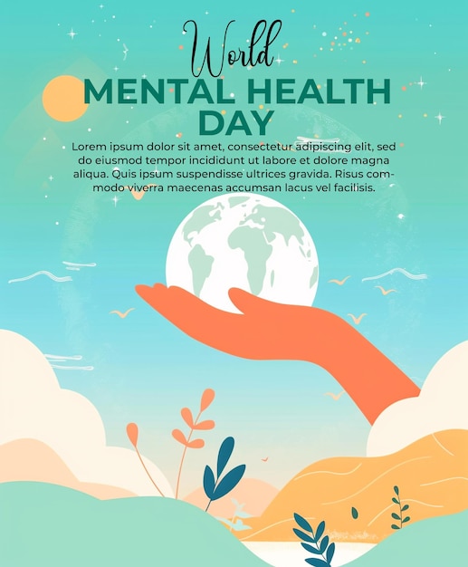 PSD world mental health day social media post