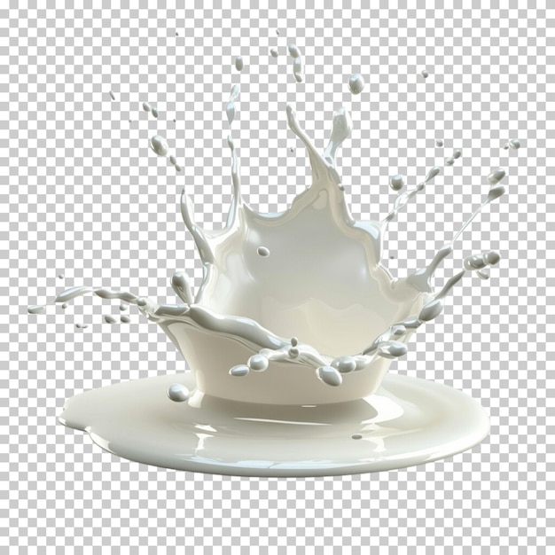 World milk day milk or yogurt splashes flowing cream milk bottle cow isolated png background