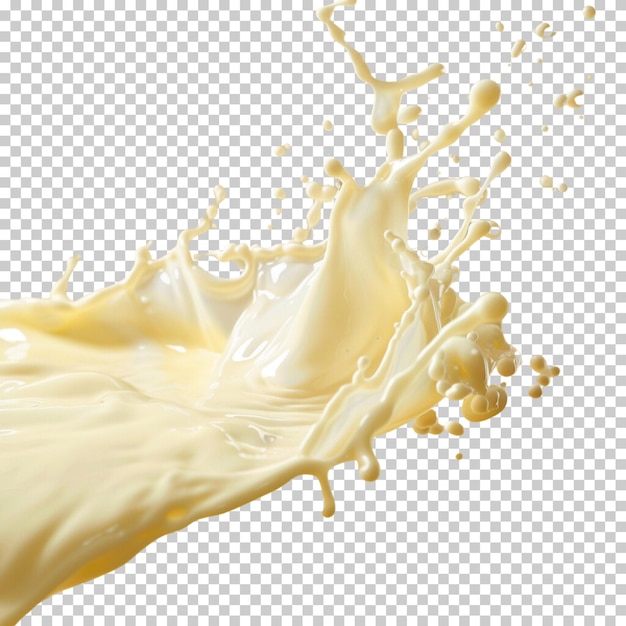 World milk day milk or yogurt splashes flowing cream milk bottle cow isolated png background