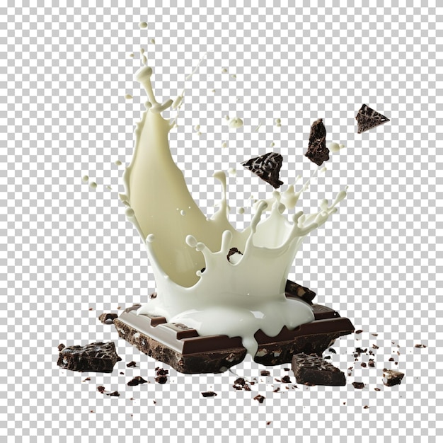 World milk day milk or yogurt splashes flowing cream milk bottle cow isolated png background