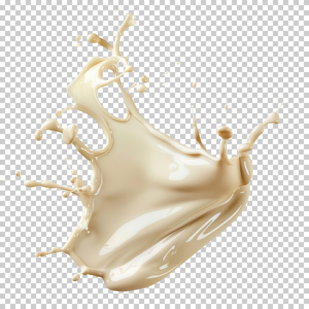 World milk day milk or yogurt splashes flowing cream milk bottle cow isolated png background