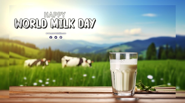 World milk day with splash milk