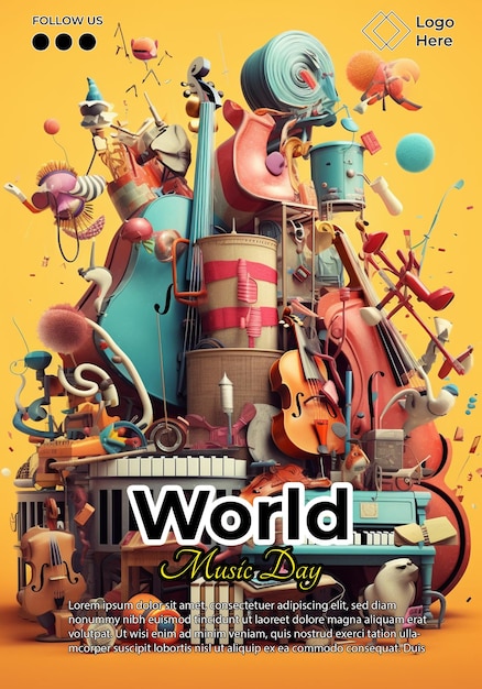 PSD world music day poster