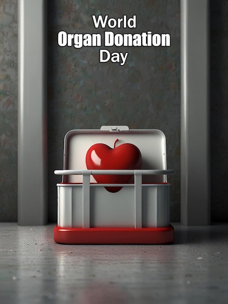 PSD world organ day background image with editable file