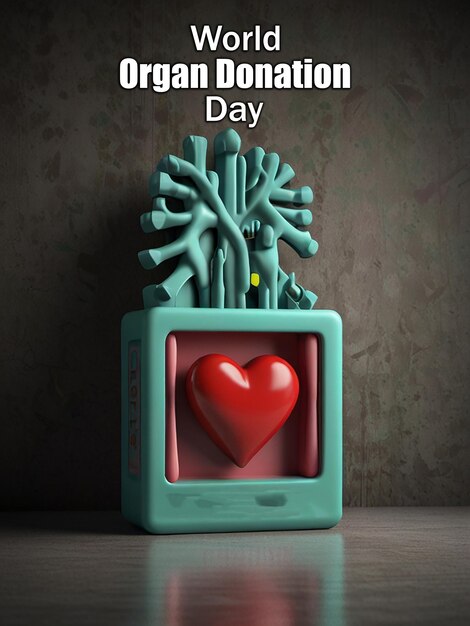 PSD world organ day background image with editable file