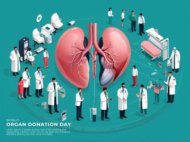 World organ donation day background