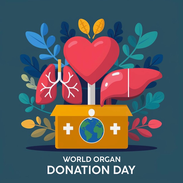 PSD world organ donation day event template design by ai