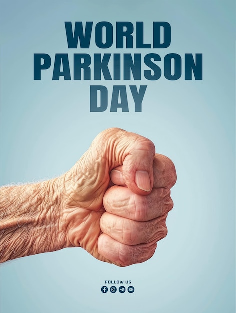 PSD world parkinson day poster template and media social post