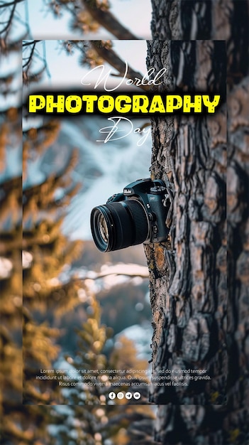 World photography day camara background