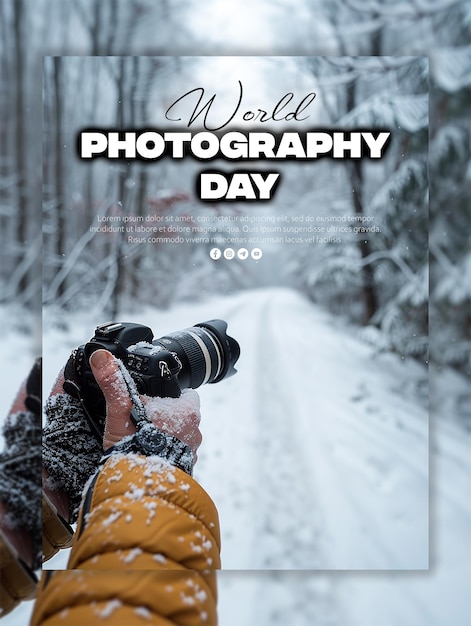 PSD world photography day camara background