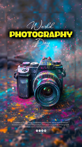 World photography day camara background