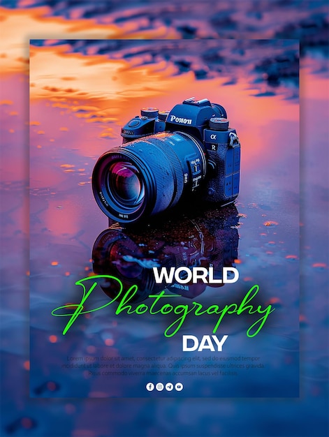 World photography day camara background