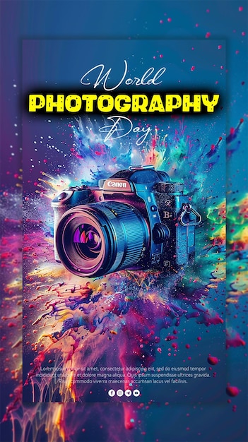 World photography day camara background