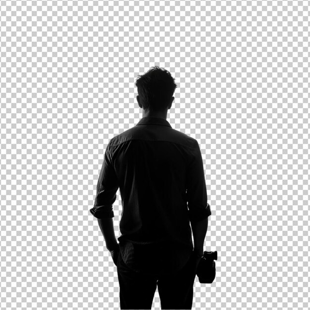 PSD world photography day element silhouette of man png