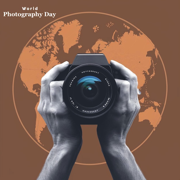 PSD world photography day event celebrated good template for photography design