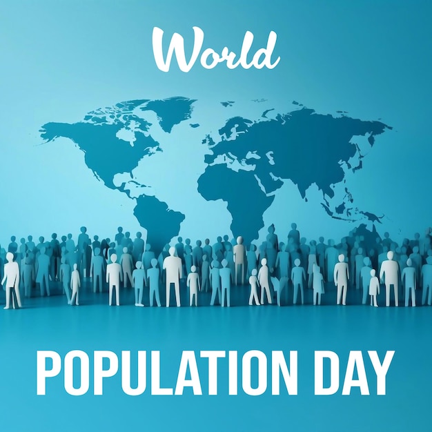 World Population Day Poster Concept 11July Overcrowded overloaded explosion of world population