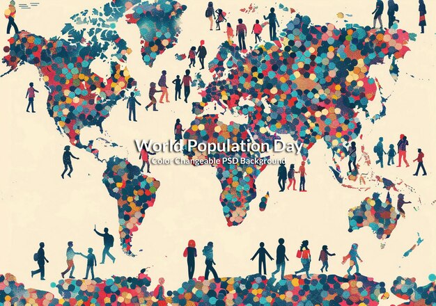 PSD world population day psd file