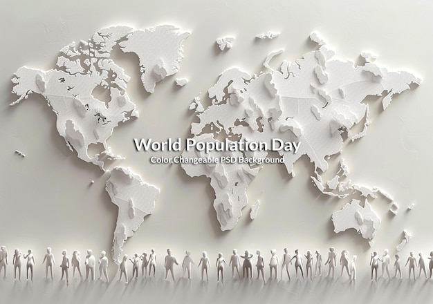 PSD world population day psd file