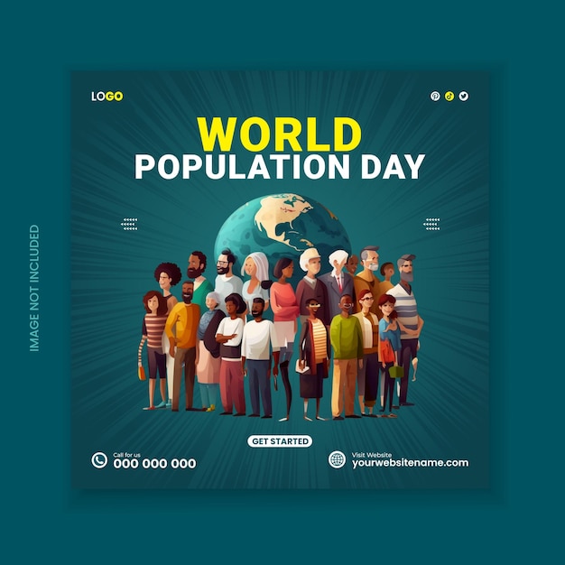 World Population Day Social Media Post Design