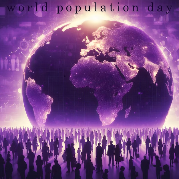 World population day template generated with ai