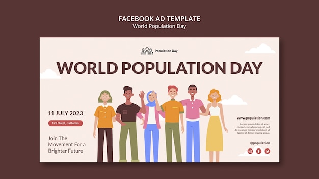 PSD world population day template