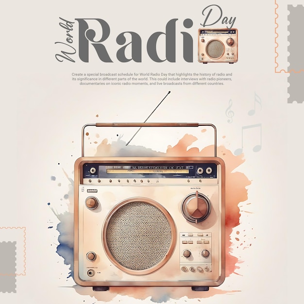 world radio day social media post