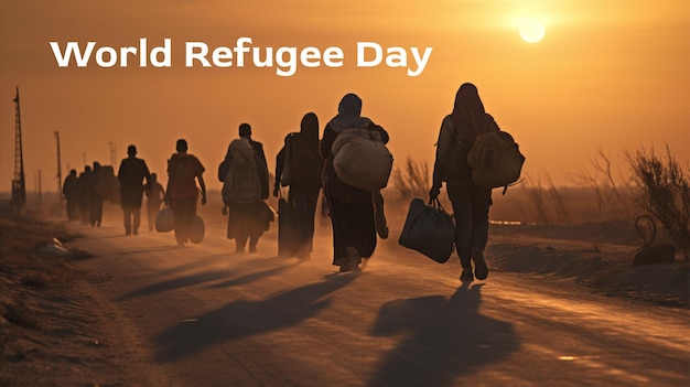 World refugee day international immigration world day of war orphans concept background