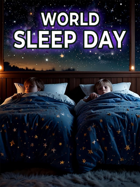 PSD world sleep day background