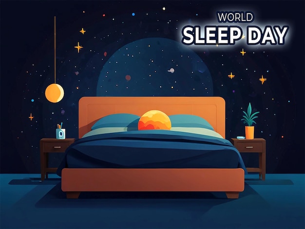 PSD world sleep day background