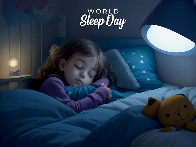 World sleep day celebration background design