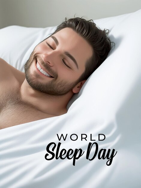 World sleep day celebration background design