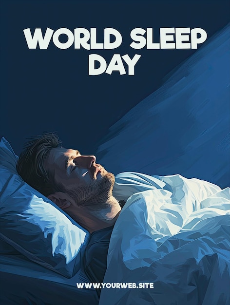 PSD world sleep day poster template and media social post