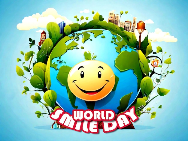 PSD world smile day poster design