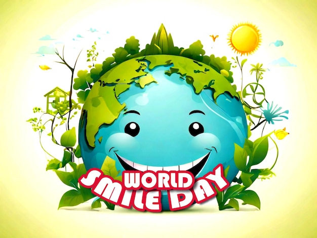 PSD world smile day poster design