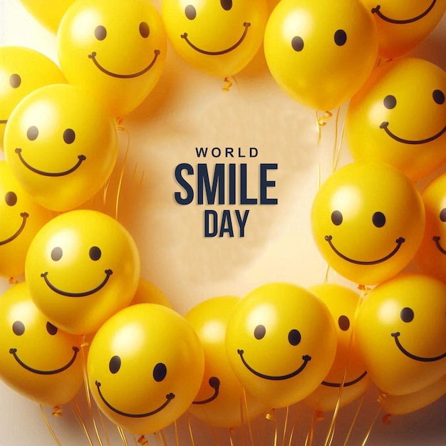 PSD world smile day social media design template