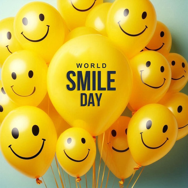 PSD world smile day square banner design template