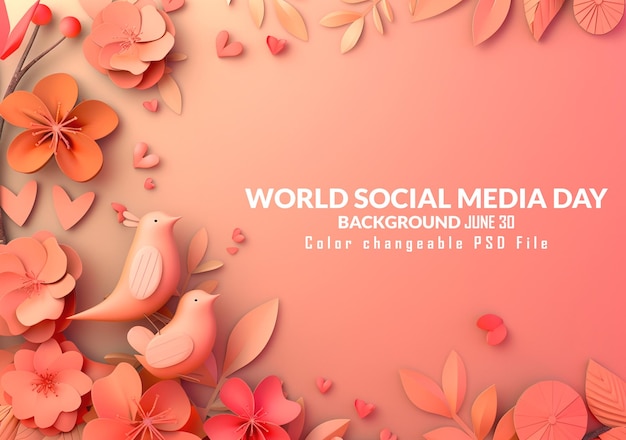 World Social Media Day June 30 Holiday concept Template for background