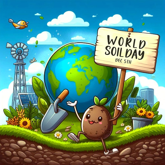 PSD world soil day banner design