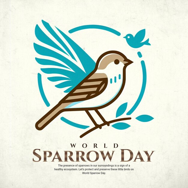 PSD world sparrow day social media post banner template