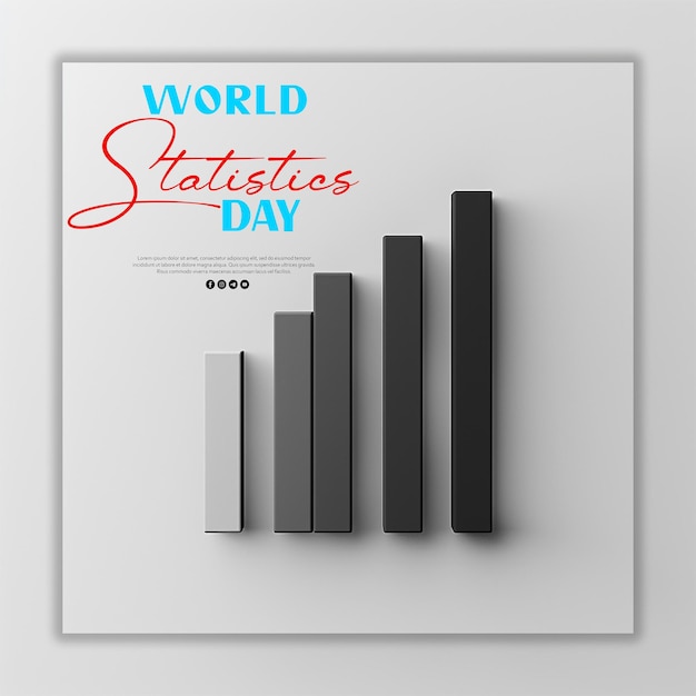 PSD world statistics day template background