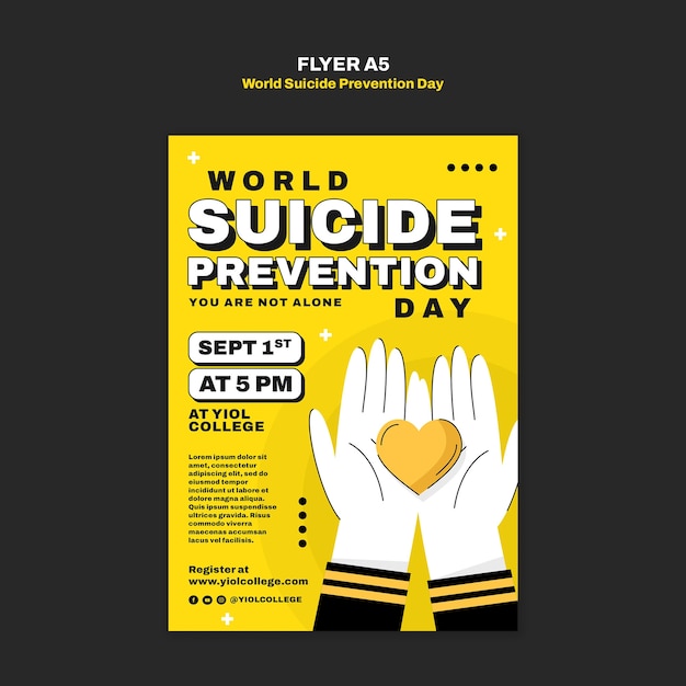 PSD world suicide prevention day template design