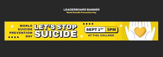 World suicide prevention day template design