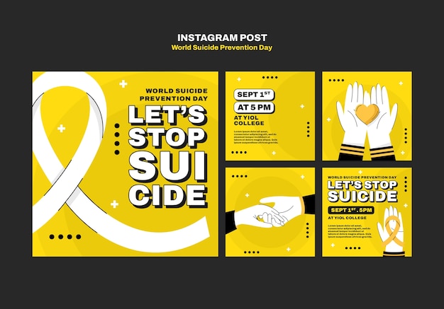 PSD world suicide prevention day template design