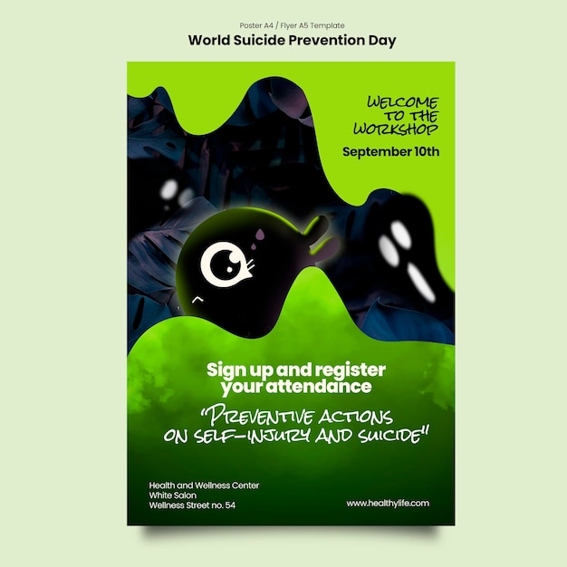 PSD world suicide prevention day template design