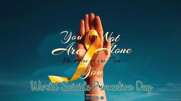 World Suicide prevention day templet on September 10 creating by AI