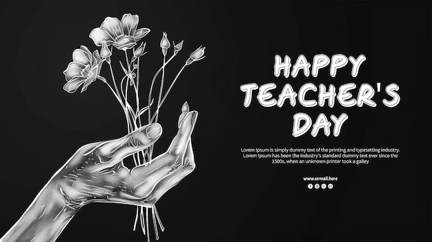 world teachers day celebration social media cover template