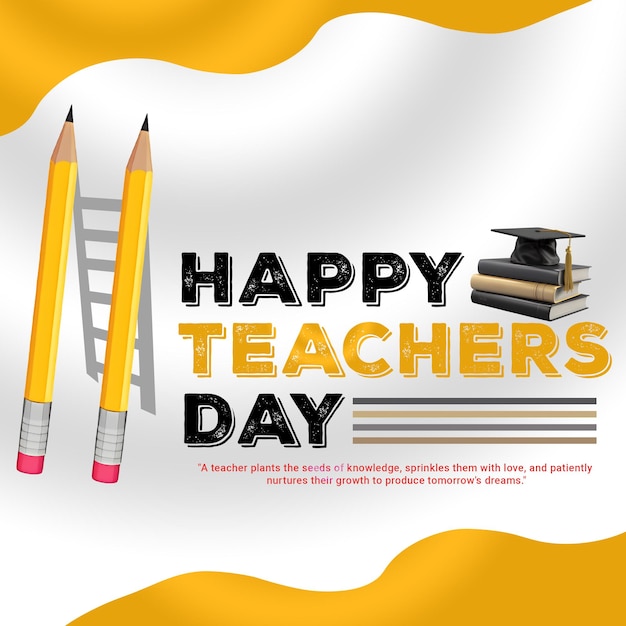 World teachers day poster template