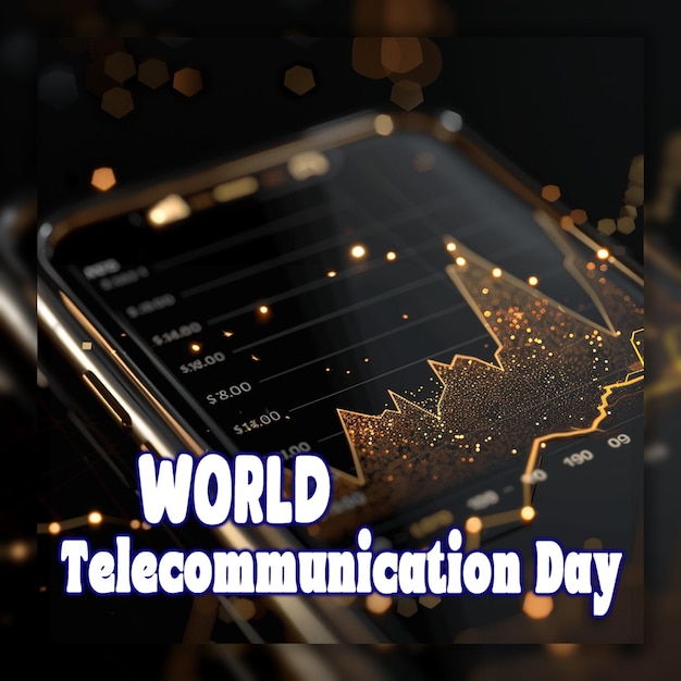 World telecommunication day smart city and communication network telecommunication background